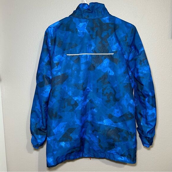 Columbia Interchange Omni Tech wind waterproof blue camo jacket boy’s size large - Picture 6 of 10